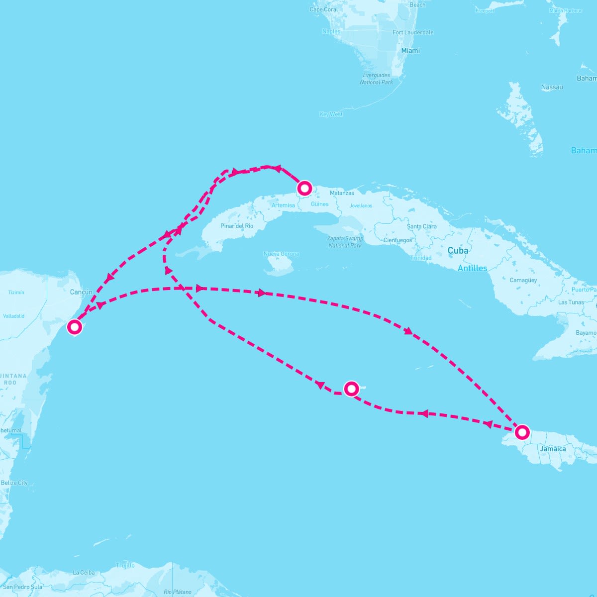 Marella Explorer 2 itinerary map for March 5, 2024 (7 nights)