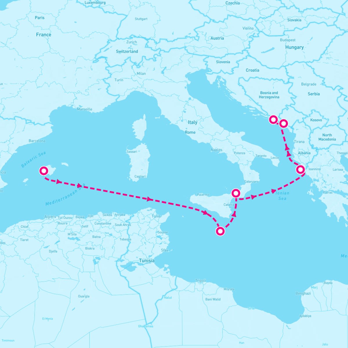 Marella Explorer 2 itinerary map for April 30, 2024 (9 nights)
