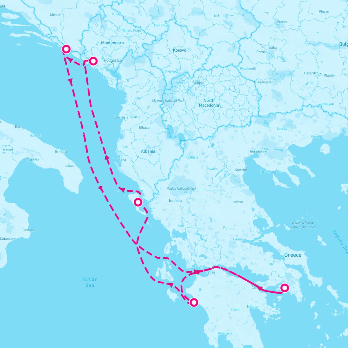 Marella Explorer 2 itinerary map for August 8, 2024 (7 nights)