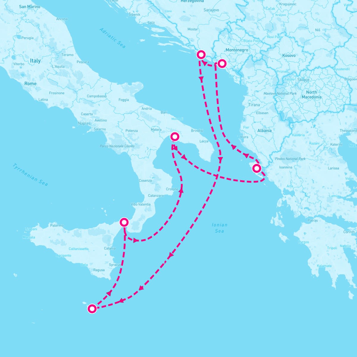 Marella Explorer 2 itinerary map for August 22, 2024 (7 nights)