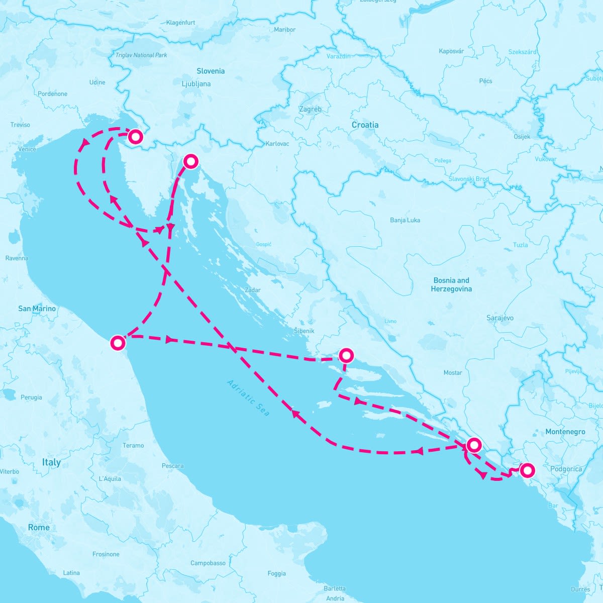 Marella Explorer 2 itinerary map for August 29, 2024 (7 nights)