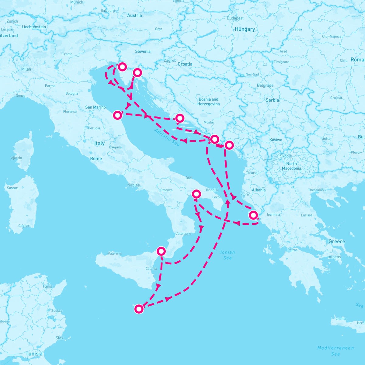 Marella Explorer 2 itinerary map for September 26, 2024 (14 nights)