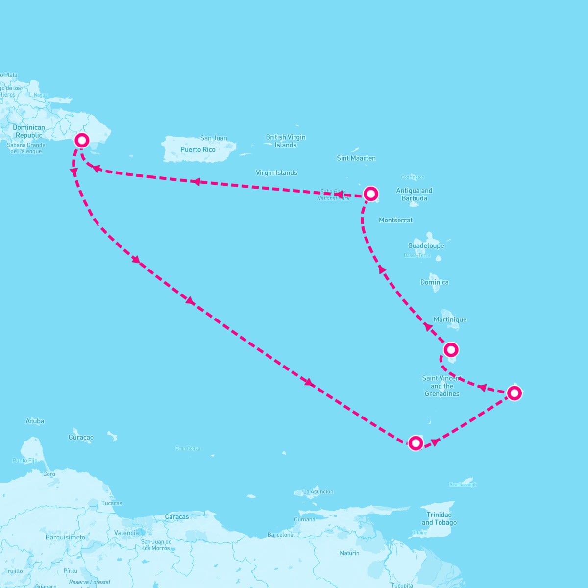 Marella Explorer 2 itinerary map for December 24, 2024 (7 nights)