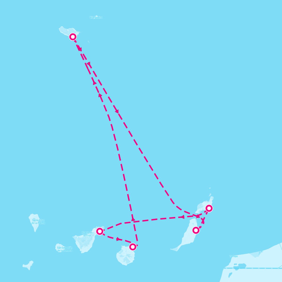 Marella Explorer itinerary map for December 29, 2023 (7 nights)