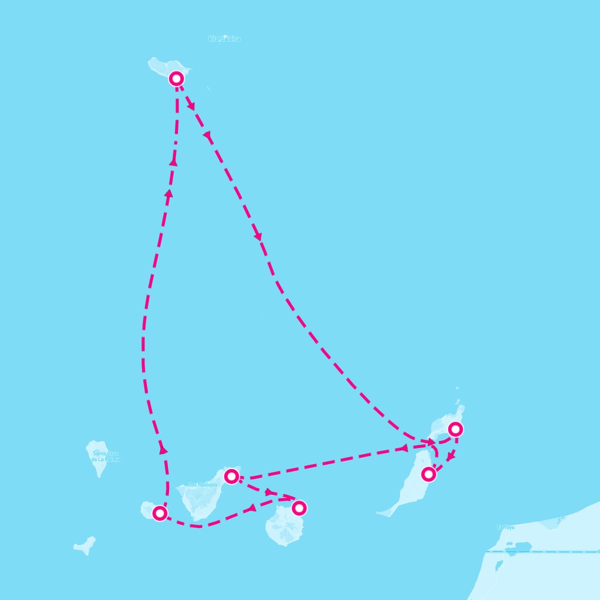 Marella Explorer itinerary map for January 5, 2024 (7 nights)
