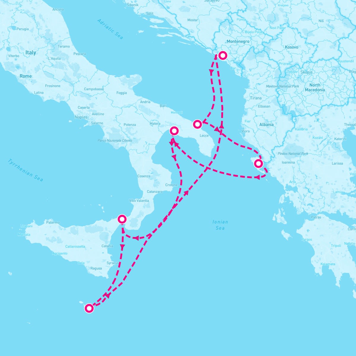 Marella Explorer itinerary map for June 7, 2024 (7 nights)