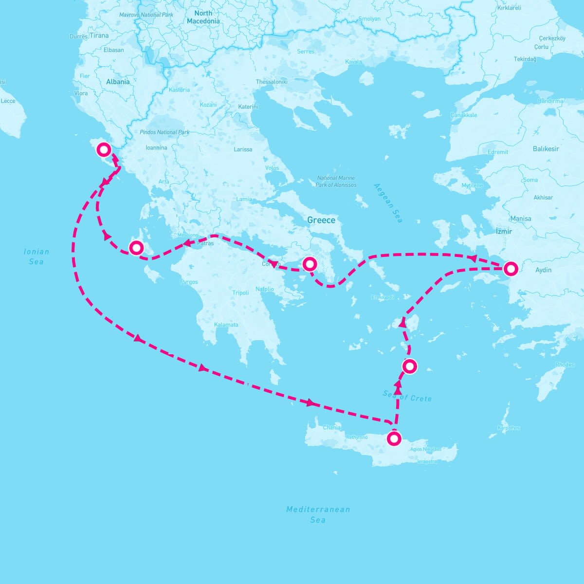 Marella Explorer itinerary map for June 21, 2024 (7 nights)