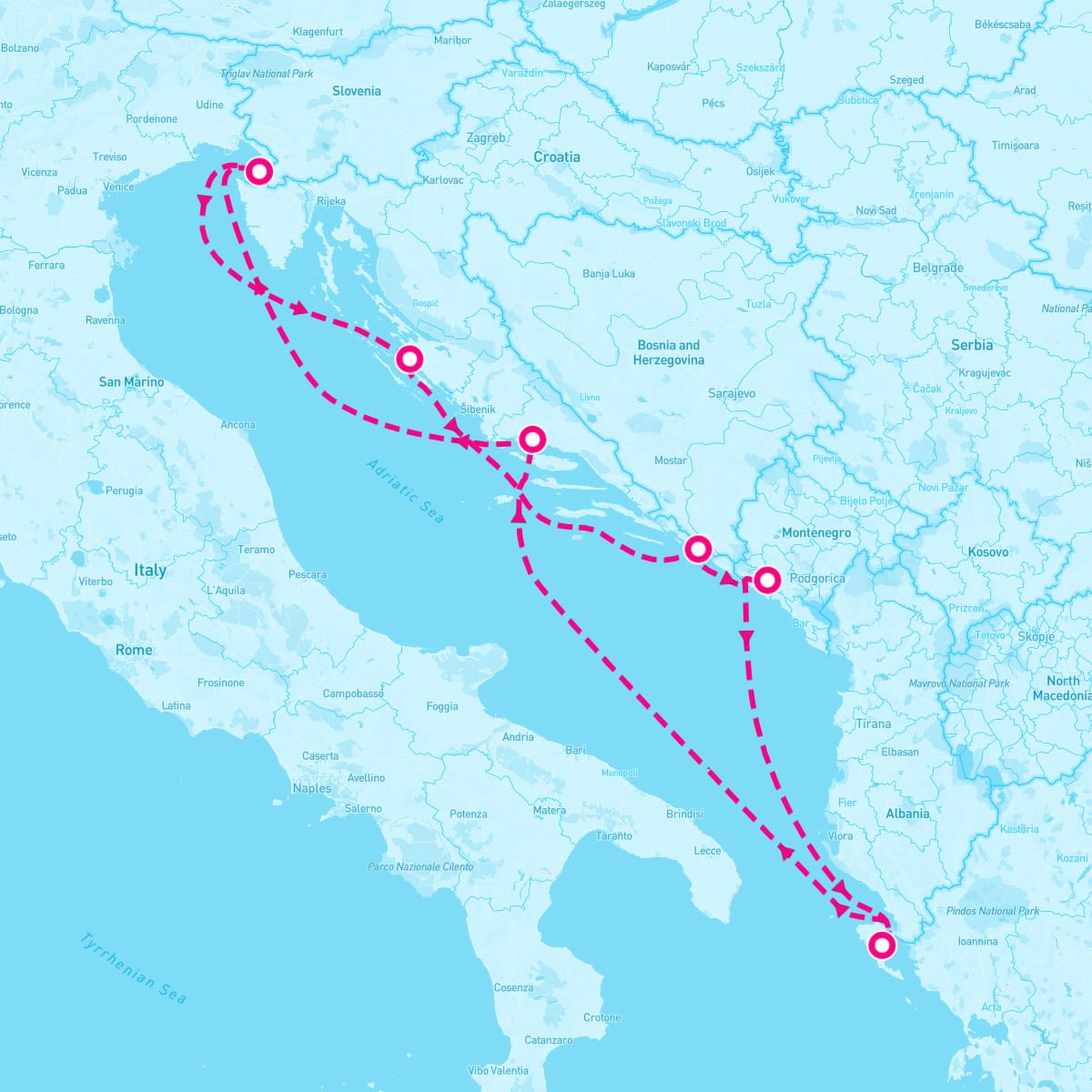 Marella Explorer itinerary map for July 5, 2024 (7 nights)