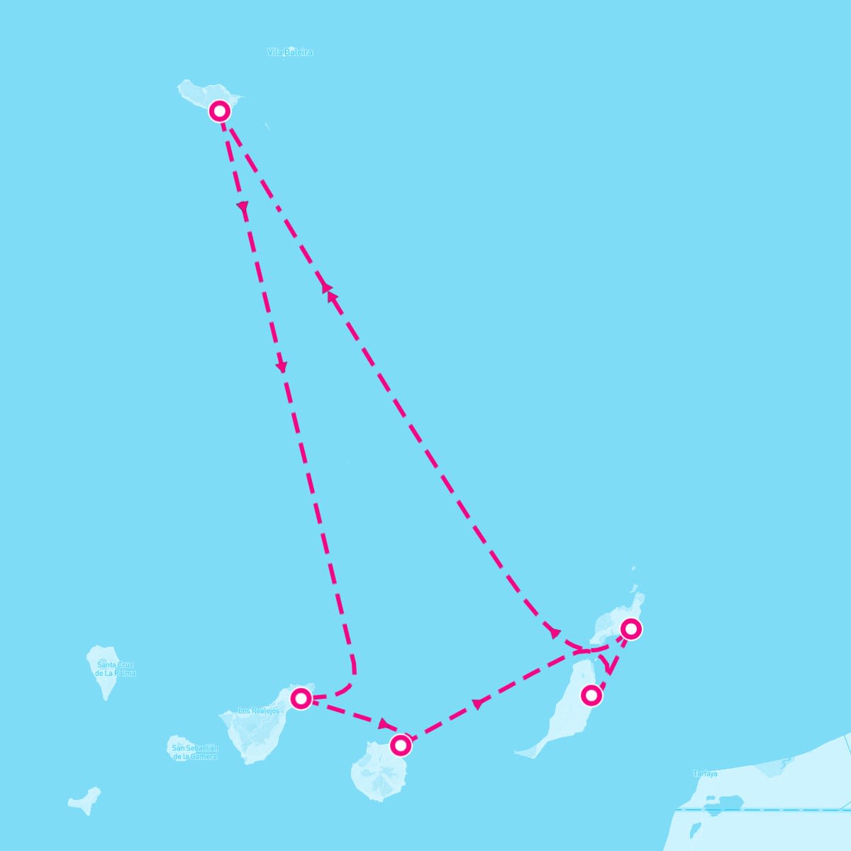 Marella Explorer itinerary map for December 28, 2024 (7 nights)