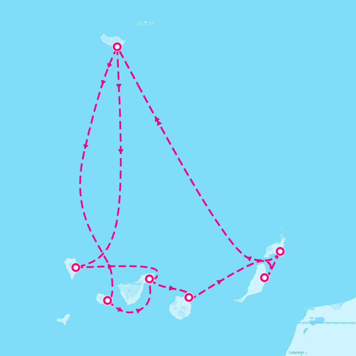 Marella Explorer itinerary map for January 3, 2025 (14 nights)