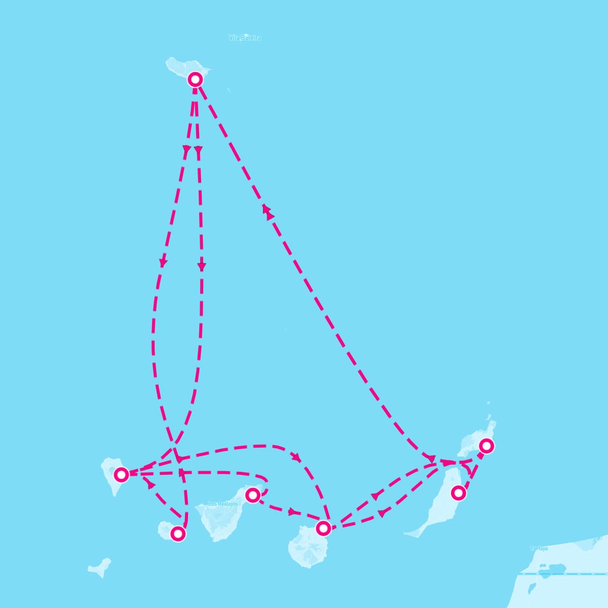 Marella Explorer itinerary map for January 4, 2025 (14 nights)