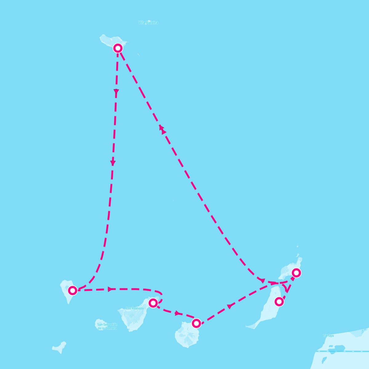 Marella Explorer itinerary map for March 21, 2025 (7 nights)