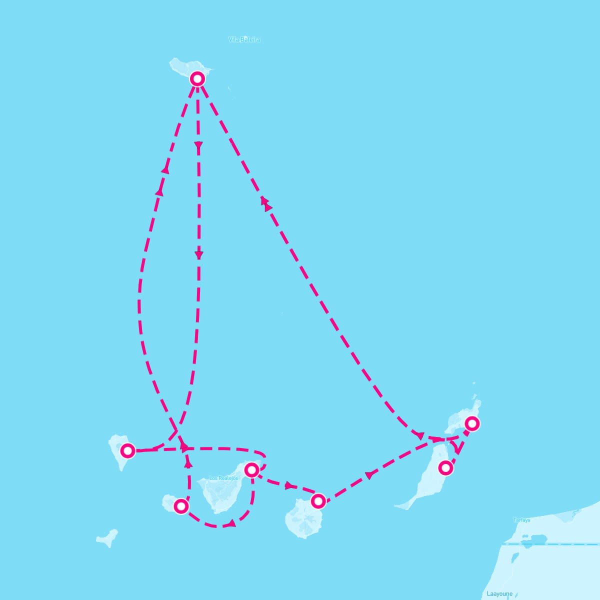 Marella Explorer itinerary map for April 4, 2025 (14 nights)
