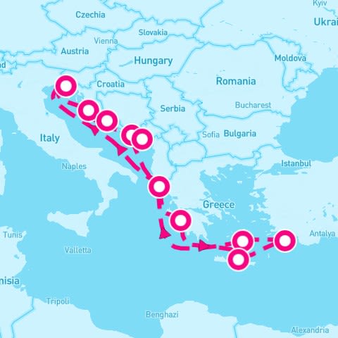 Adriatic Explorer followed by Iconic Islands