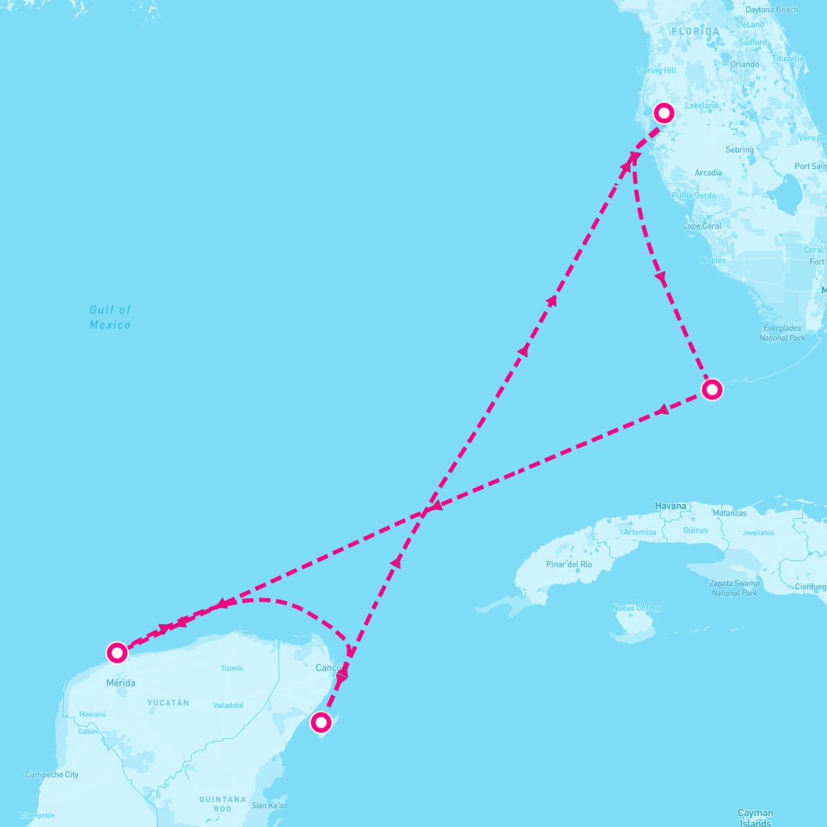 Margaritaville Islander itinerary map for December 30, 2025 (6 nights)