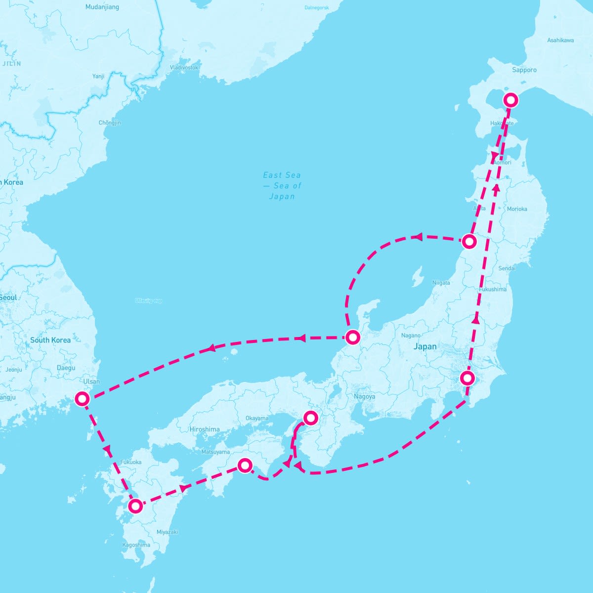 MSC Bellissima itinerary map for October 2, 2024 (11 nights)