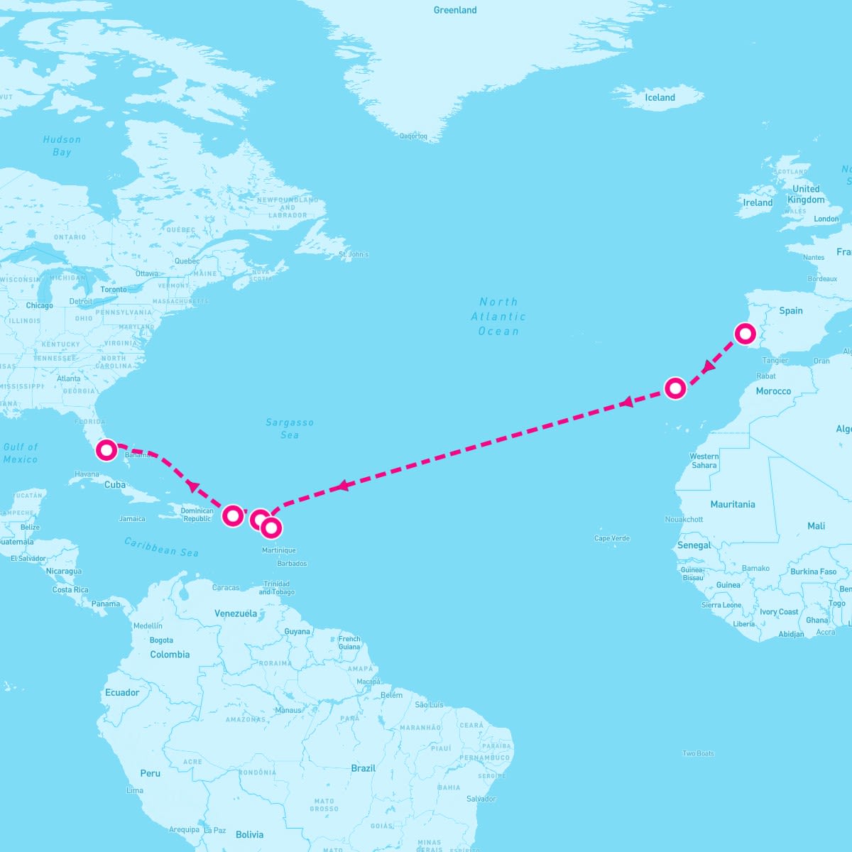 MSC Divina itinerary map for October 24, 2025 (13 nights)