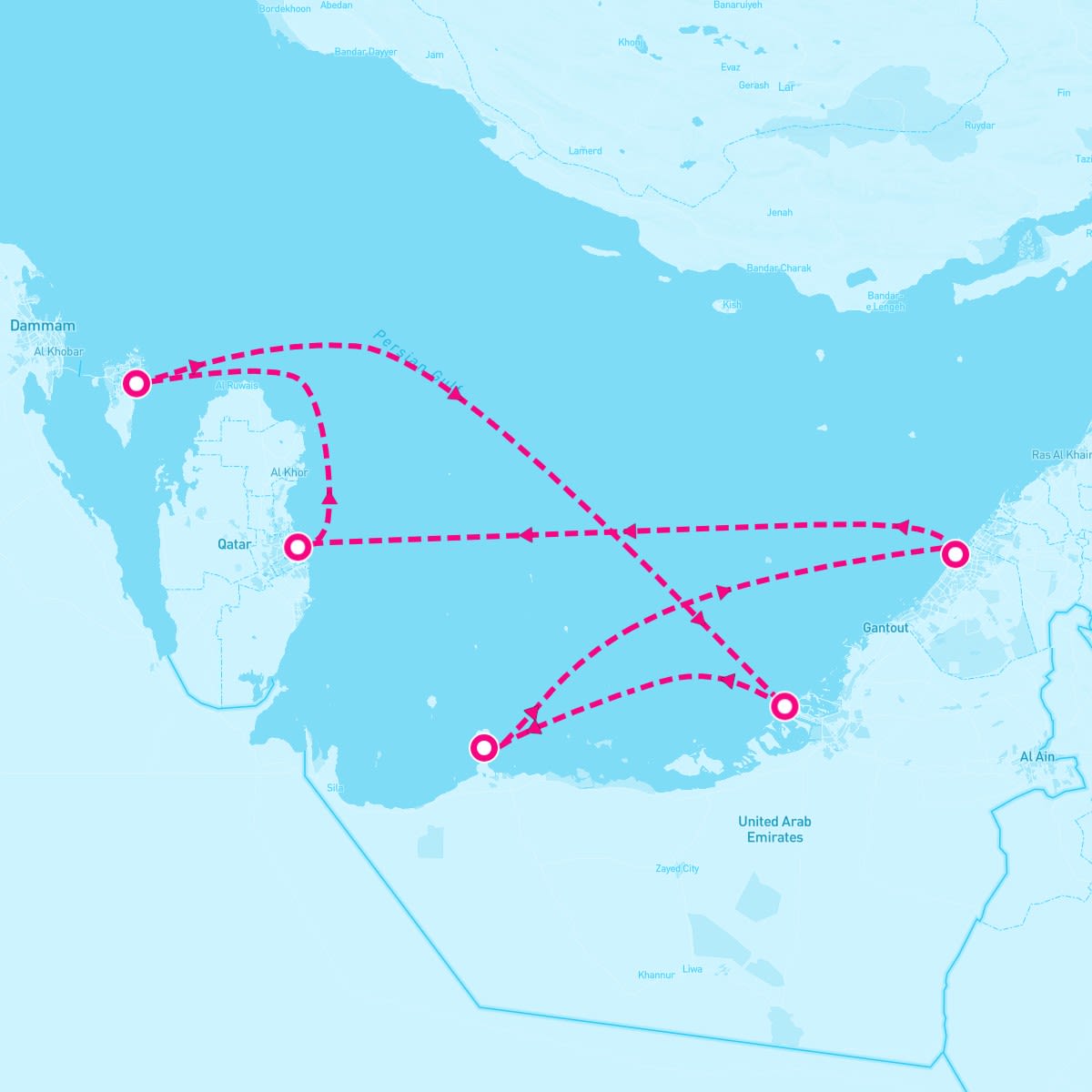 MSC Euribia itinerary map for November 9, 2025 (7 nights)