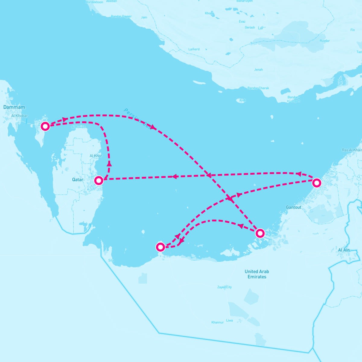 MSC Euribia itinerary map for November 19, 2025 (7 nights)