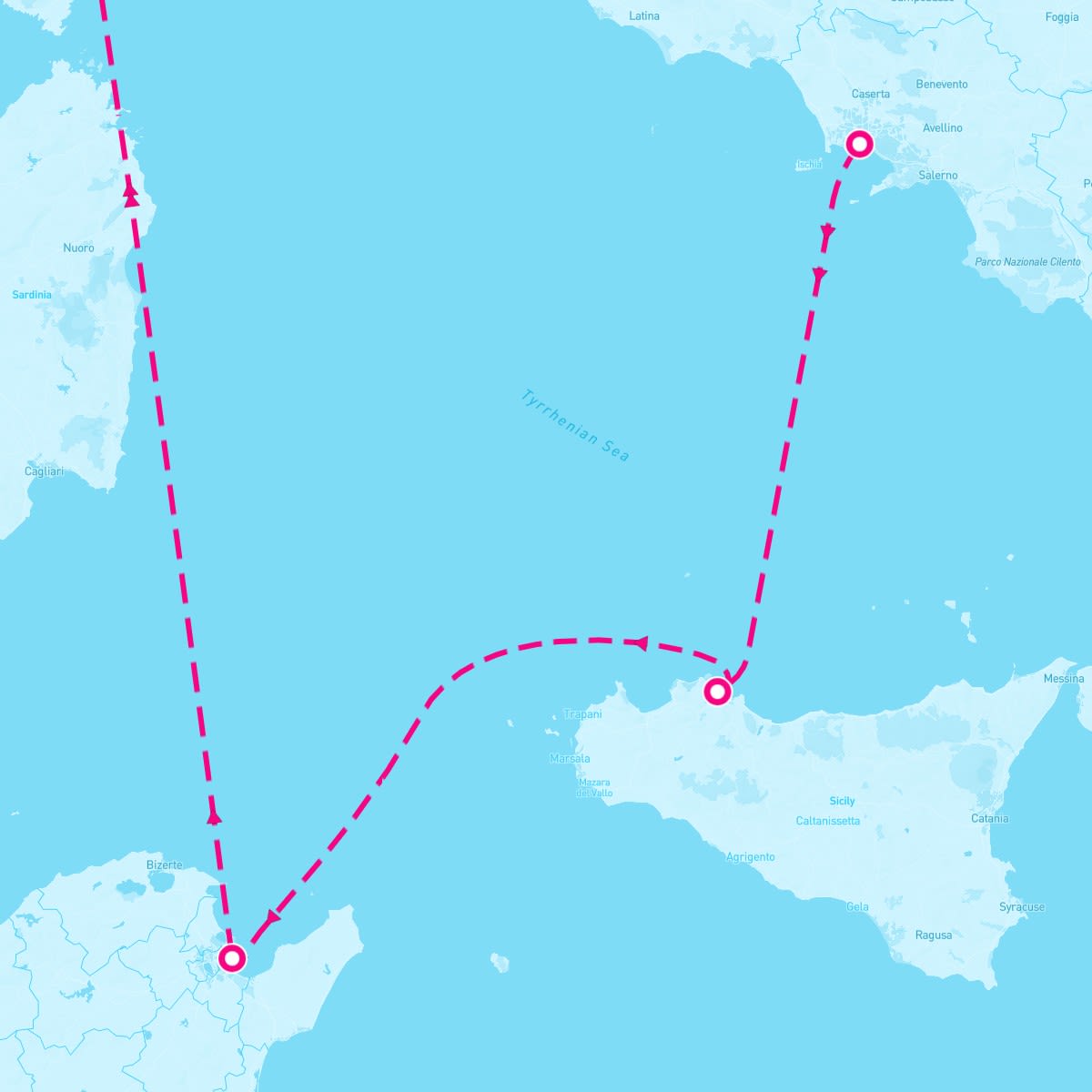 MSC Fantasia itinerary map for April 15, 2025 (6 nights)