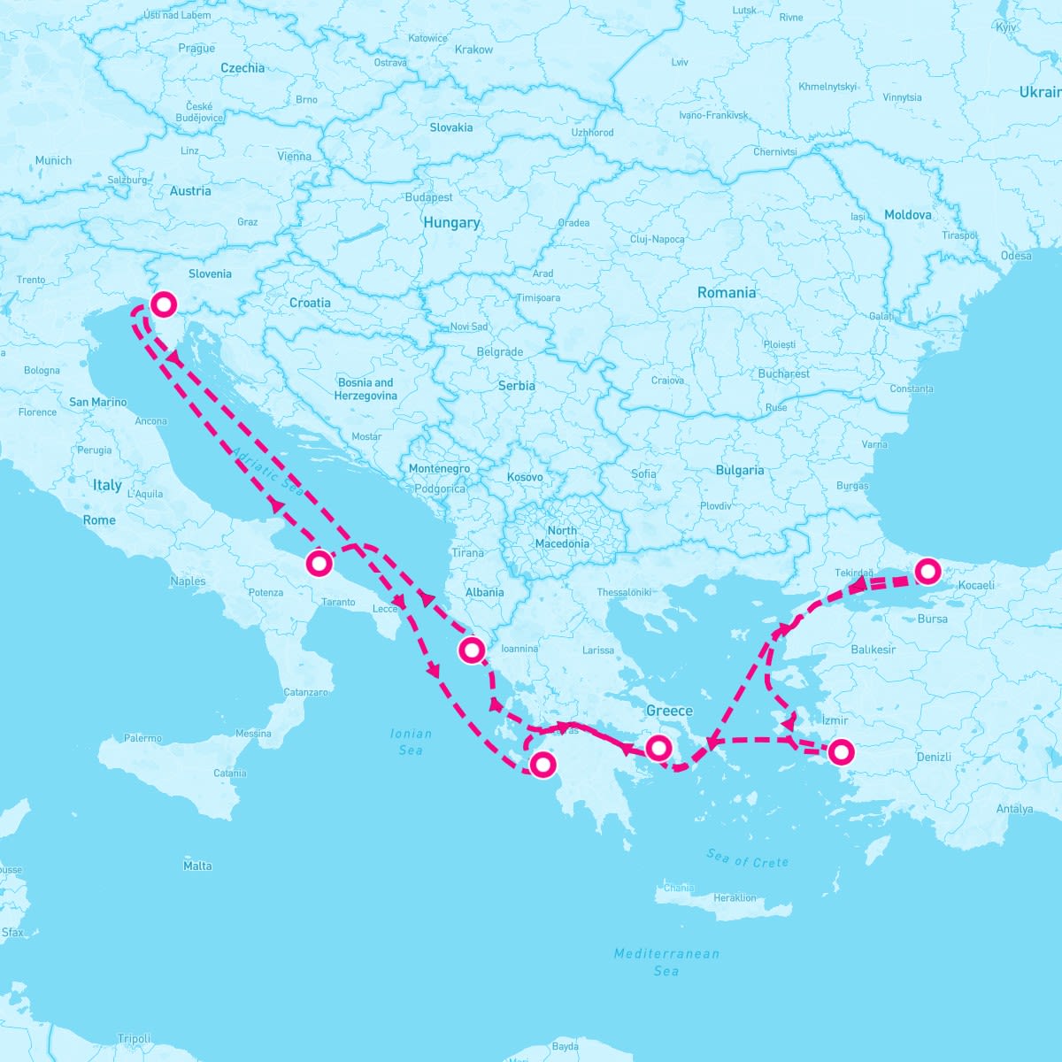 MSC Fantasia itinerary map for May 14, 2025 (9 nights)