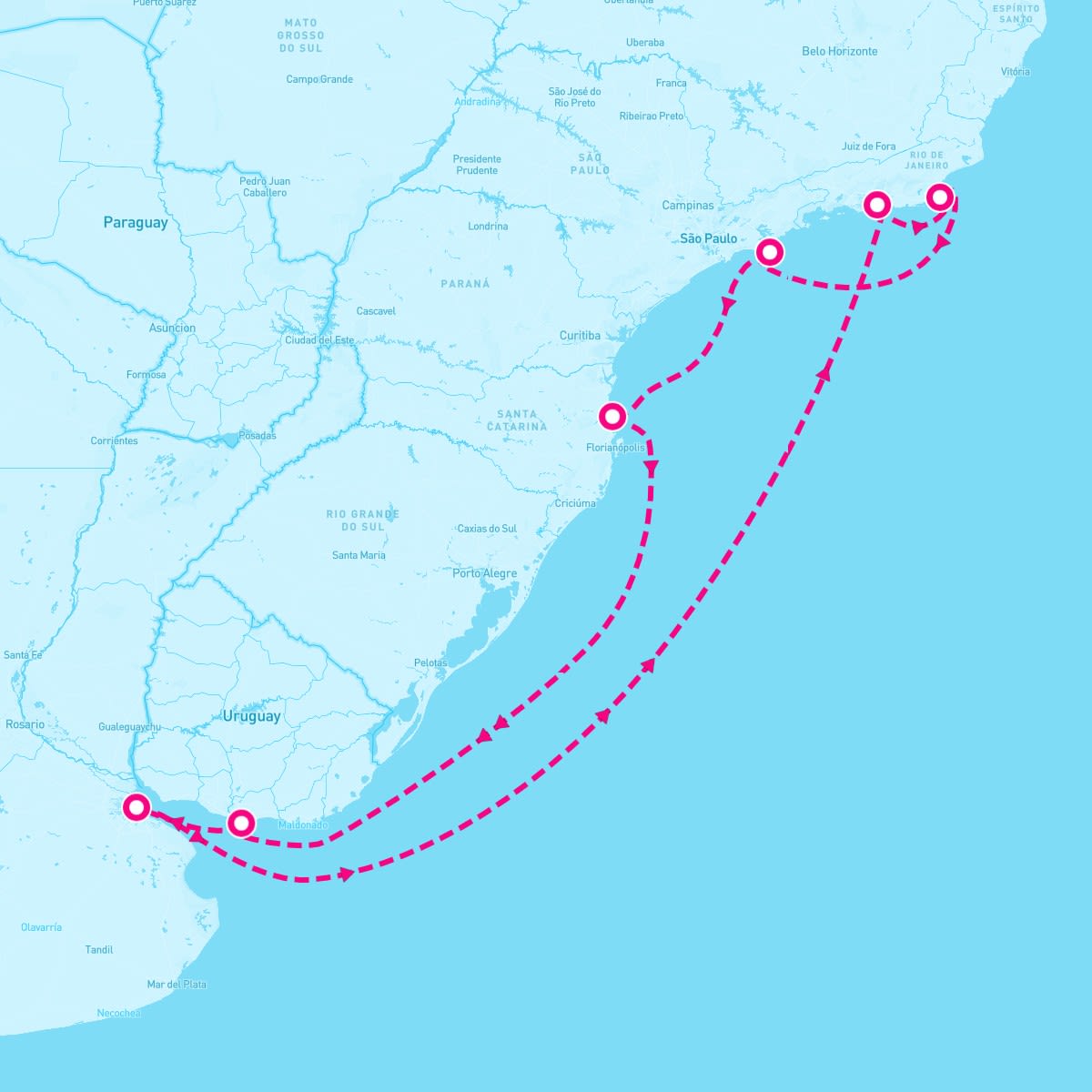 South America from Buenos Aires