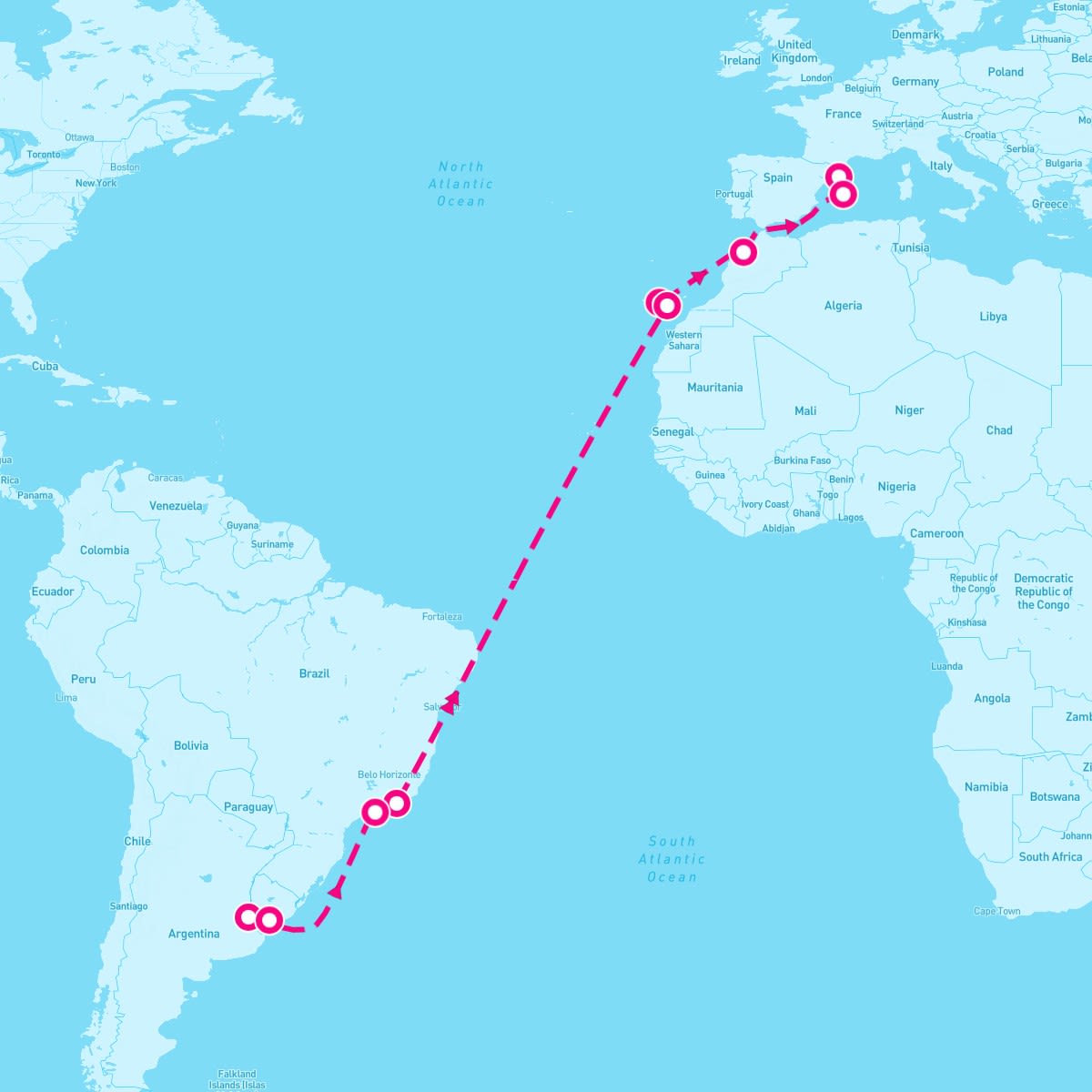 20 Night Msc Grand Voyages (Montevideo To Barcelona)