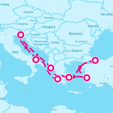 9 Night Eastern Mediterranean (Trieste Roundtrip)
