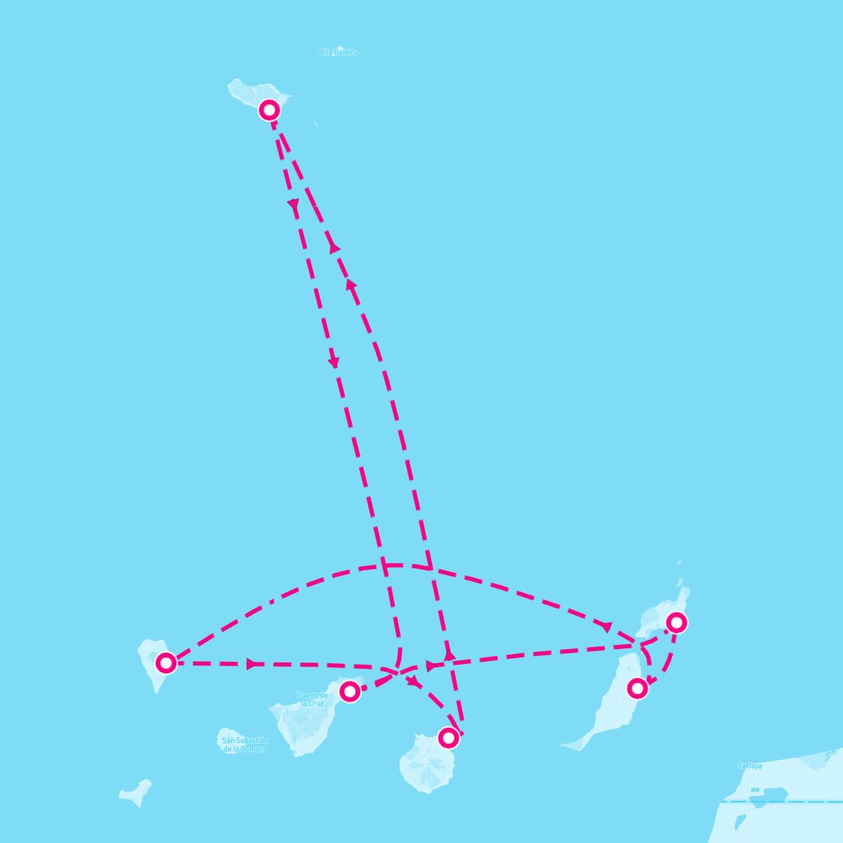 MSC Musica itinerary map for November 17, 2025 (7 nights)