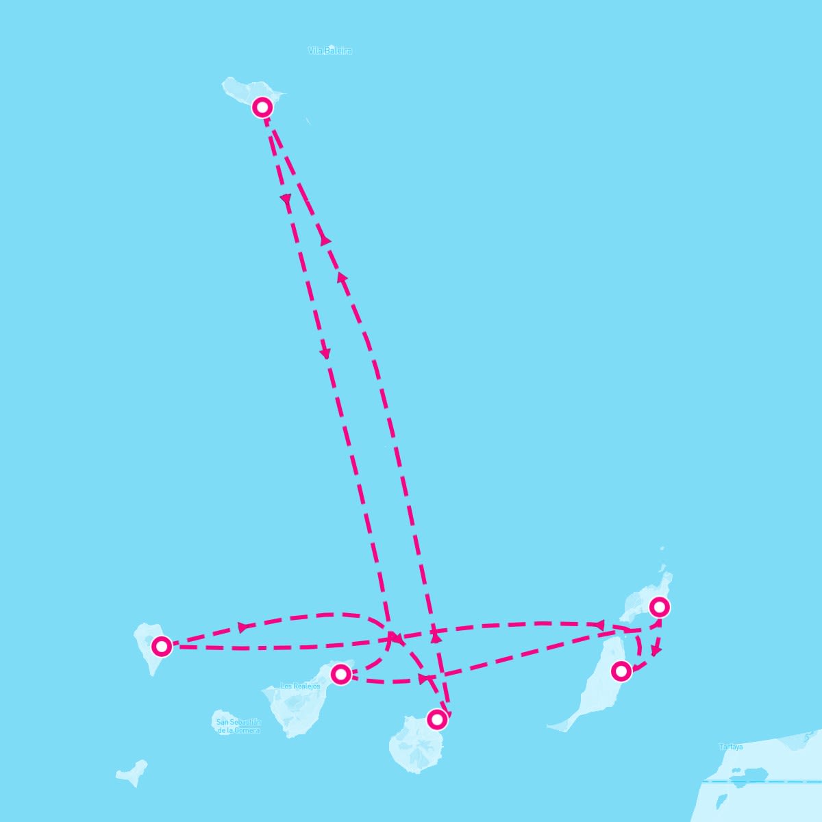 Canary Islands and Madeira from Las Palmas