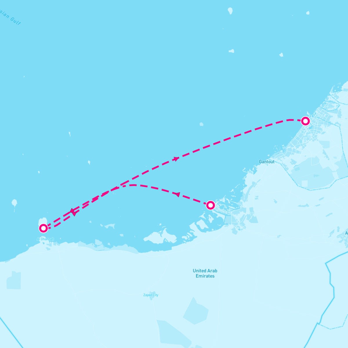 MSC Opera itinerary map for February 29, 2024 (3 nights)