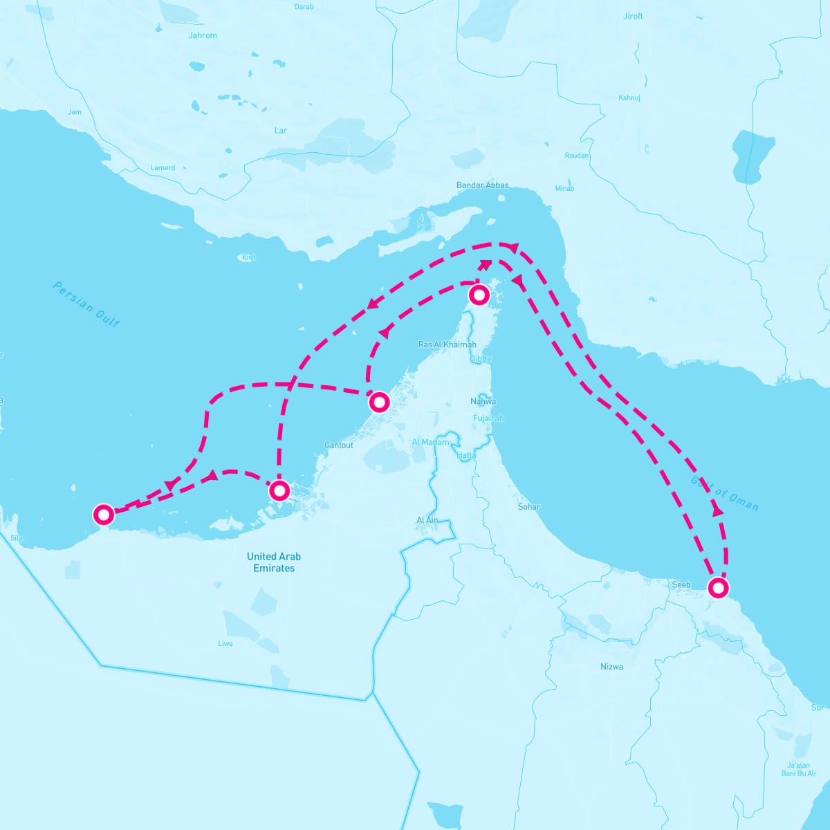 MSC Opera itinerary map for April 4, 2024 (7 nights)