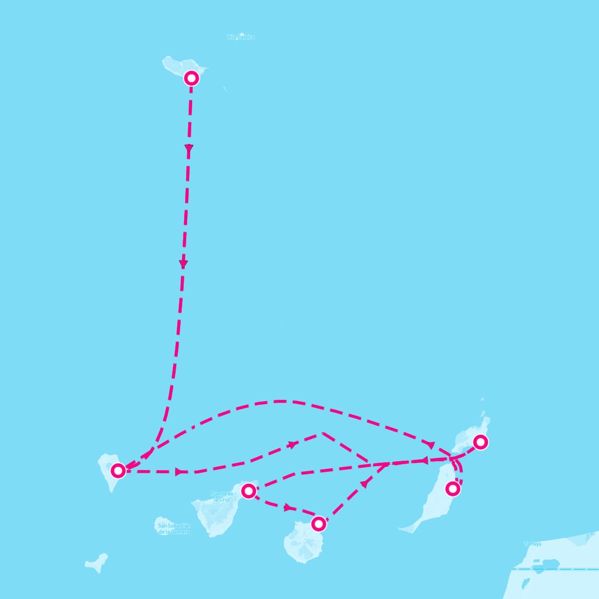 MSC Opera itinerary map for November 6, 2024 (9 nights)