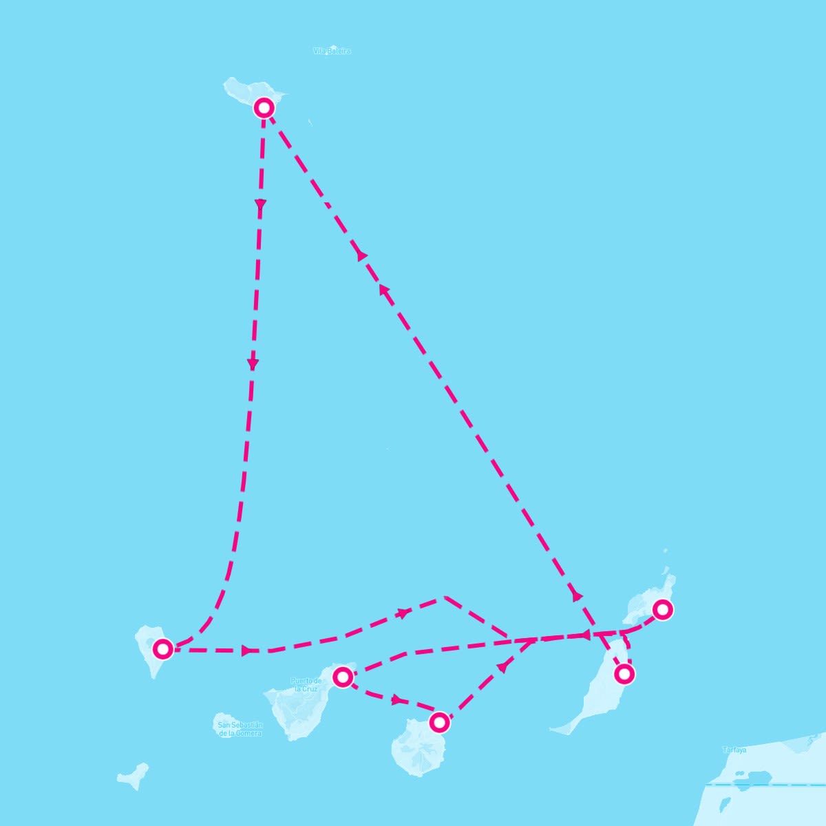 MSC Opera itinerary map for November 18, 2024 (7 nights)
