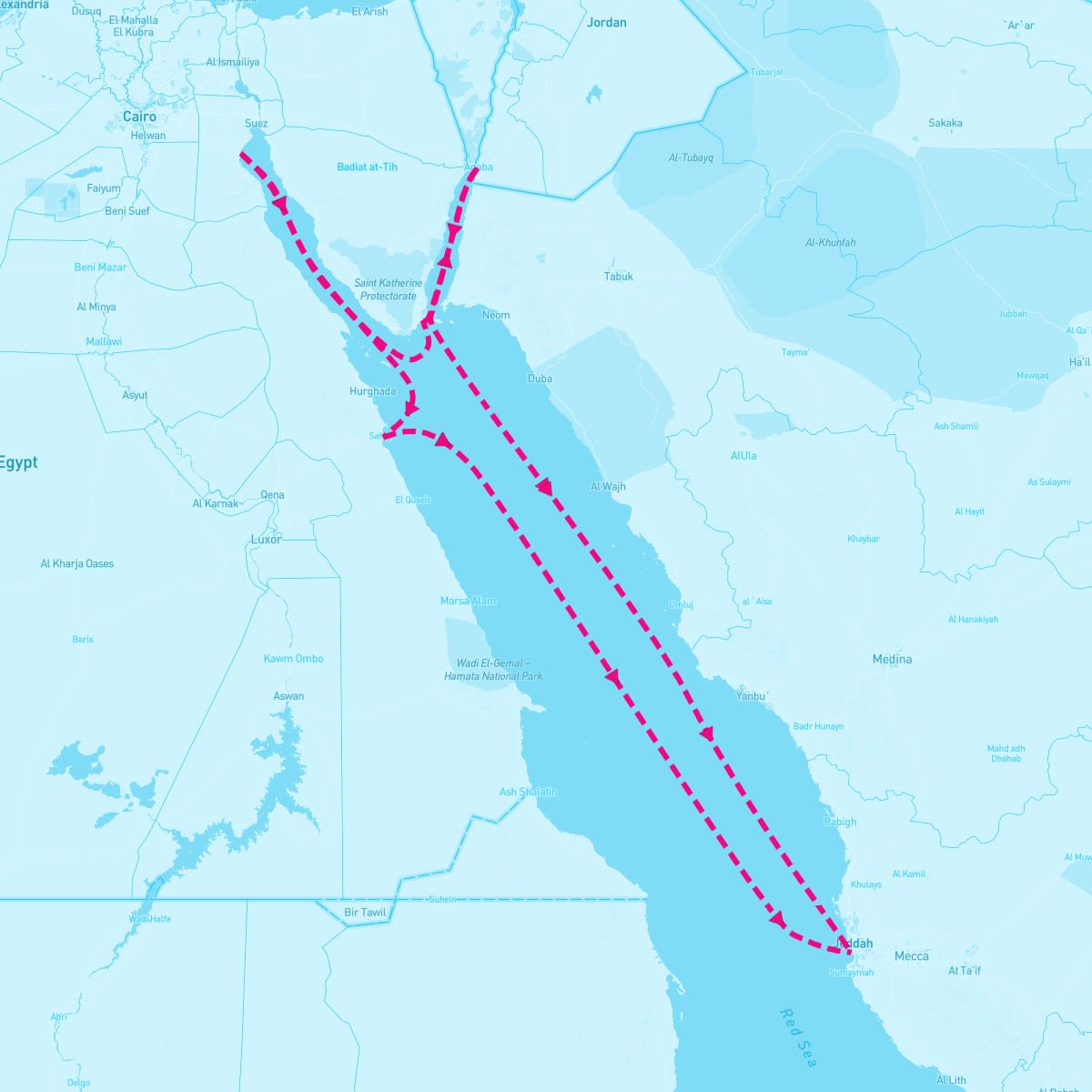 MSC Opera itinerary map for March 2, 2025 (7 nights)