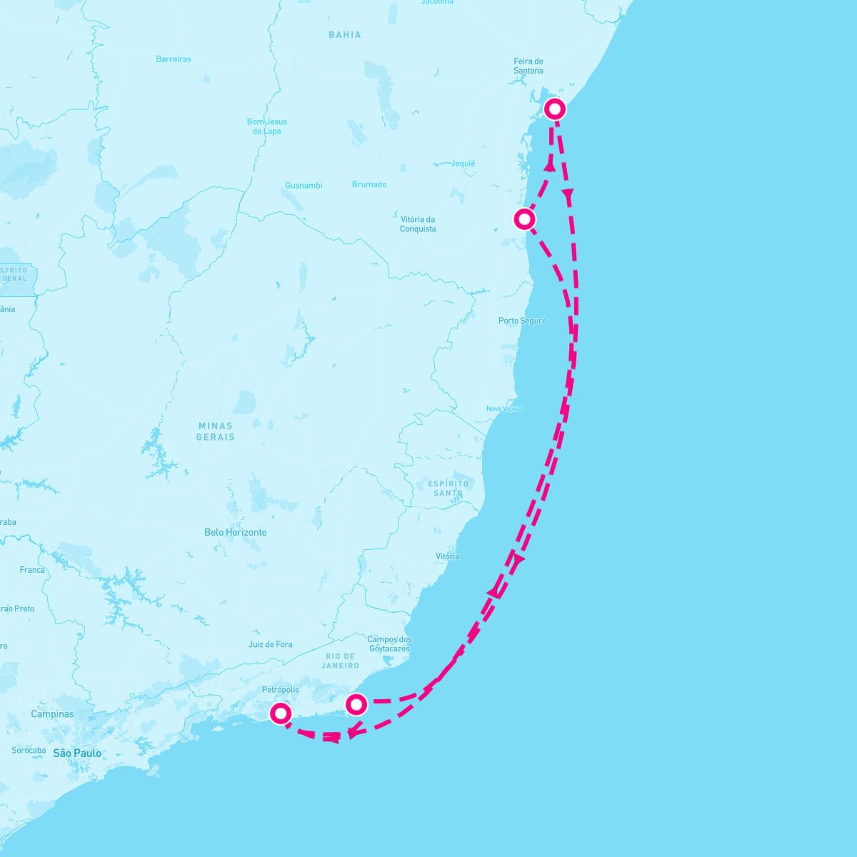 MSC Orchestra itinerary map for December 14, 2024 (6 nights)