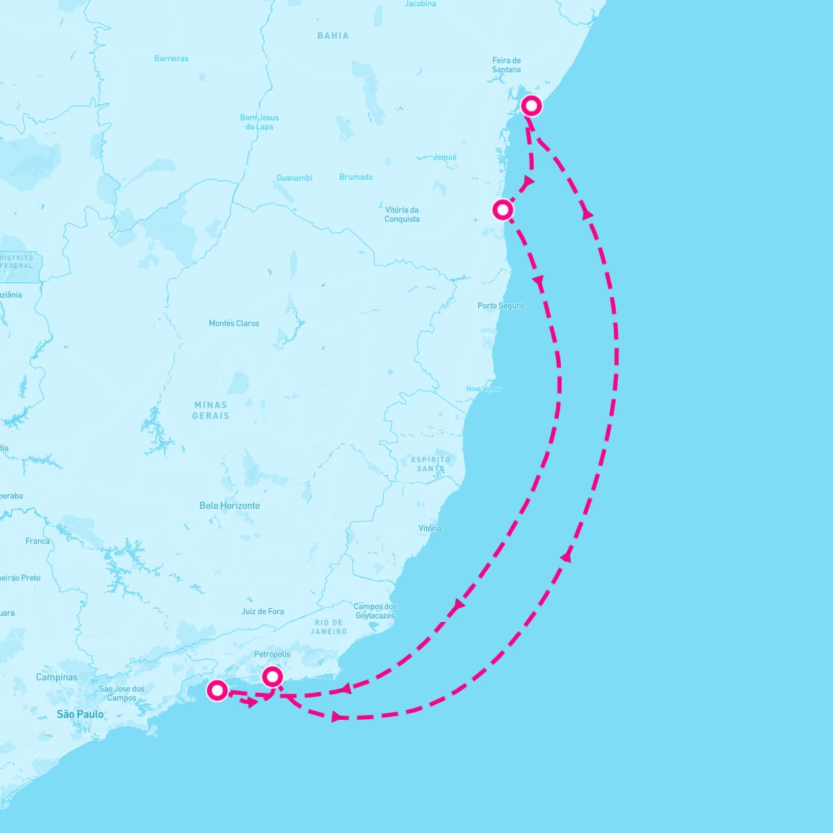 MSC Orchestra itinerary map for March 2, 2025 (7 nights)
