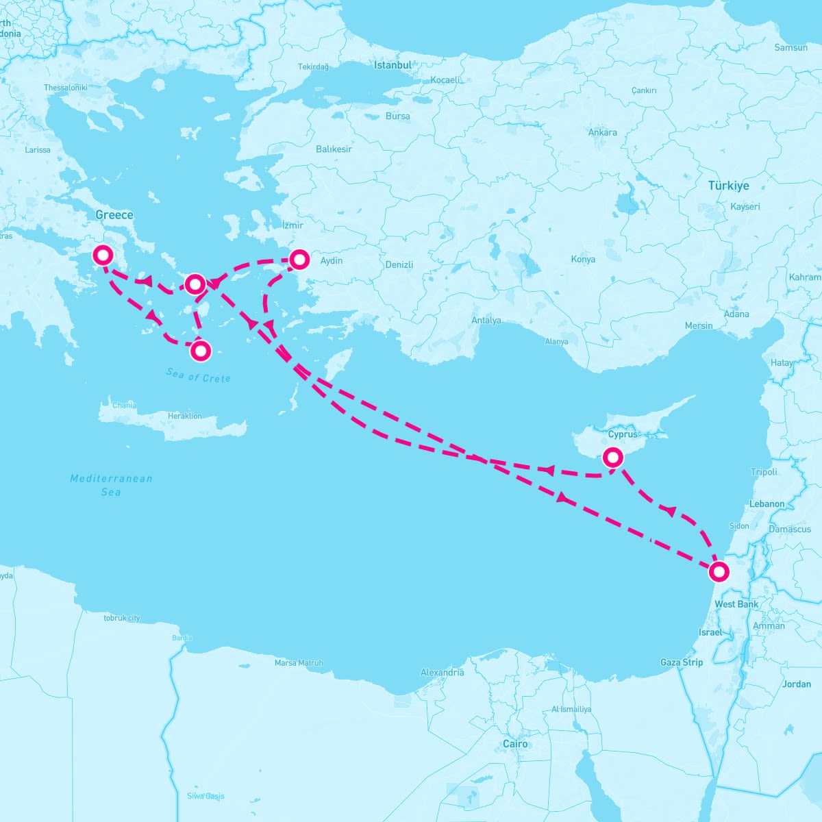 MSC Orchestra itinerary map for June 29, 2025 (7 nights)