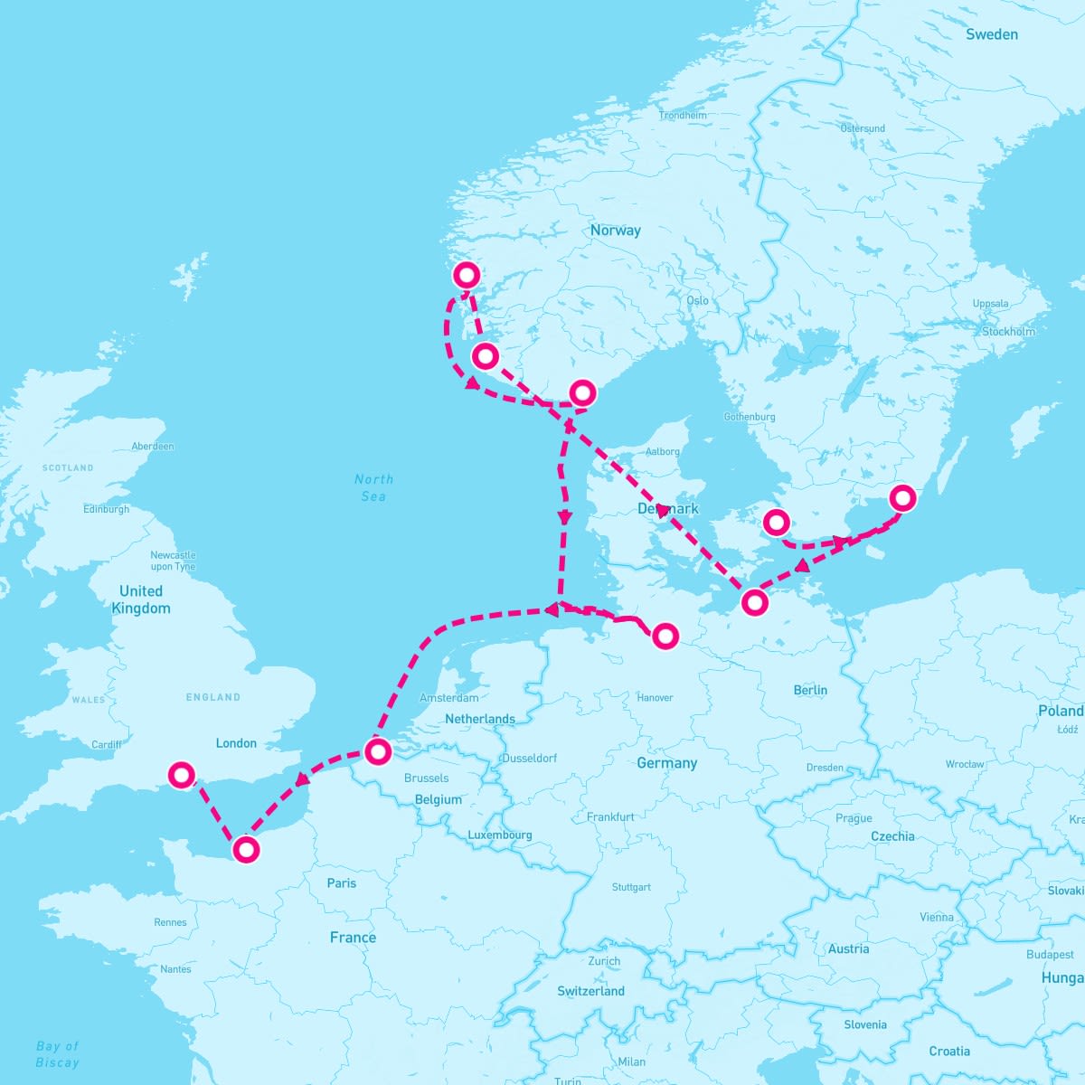 MSC Poesia itinerary map for October 4, 2025