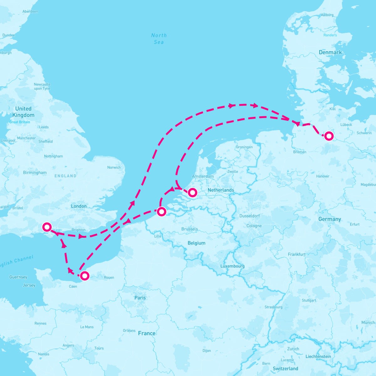 MSC Poesia itinerary map for November 18, 2025 (7 nights)