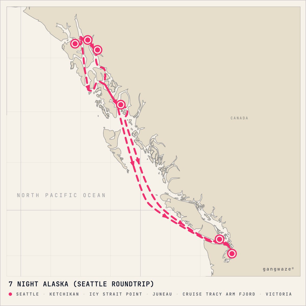 MSC Poesia itinerary map for May 1, 2028 (7 nights)