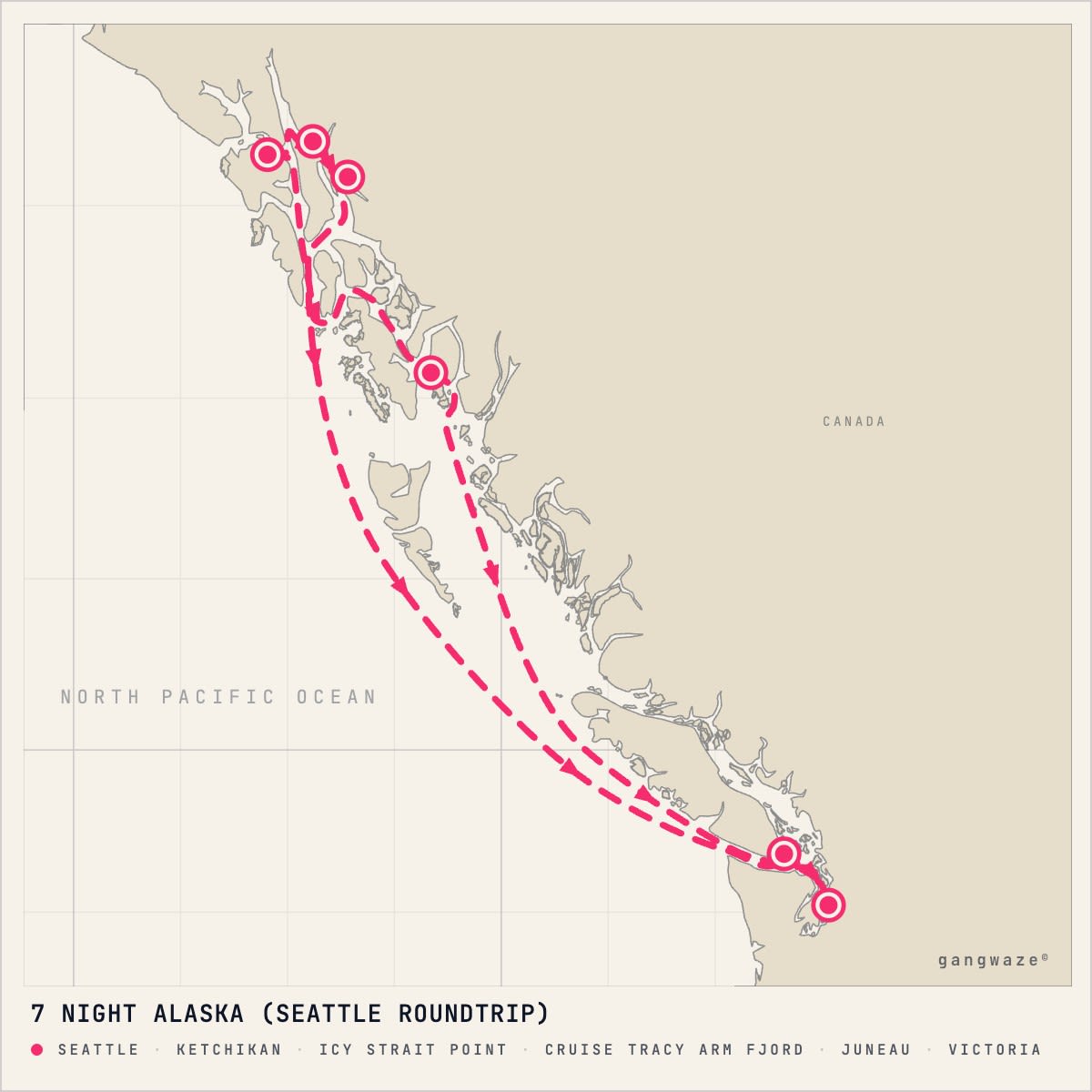 MSC Poesia itinerary map for May 22, 2028 (7 nights)