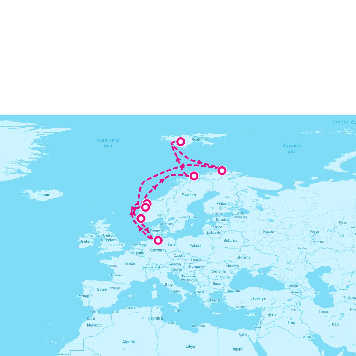 MSC Preziosa itinerary map for June 17, 2024 (14 nights)
