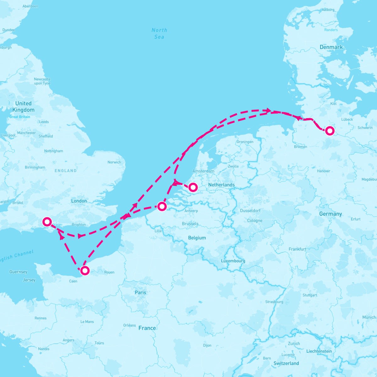 MSC Preziosa itinerary map for November 27, 2024 (7 nights)