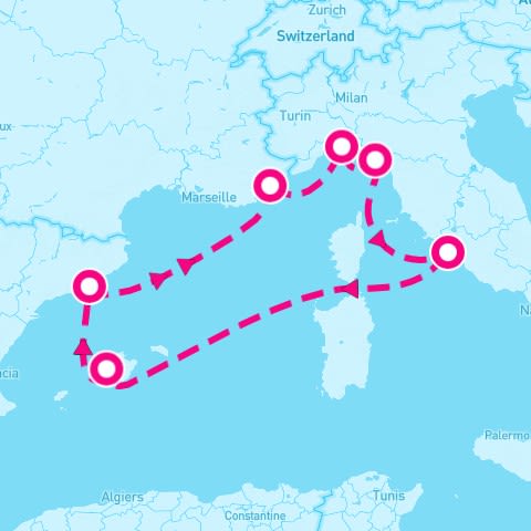 7 Night Western Mediterranean (Genoa Roundtrip)