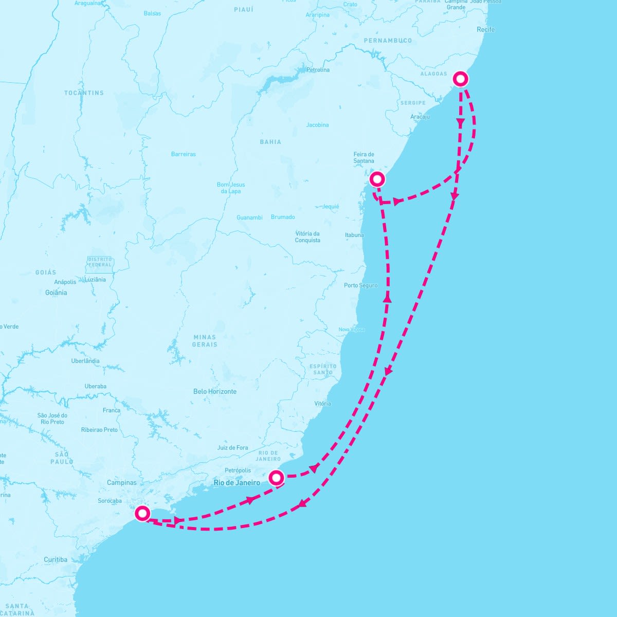 MSC Seaview itinerary map for January 21, 2026