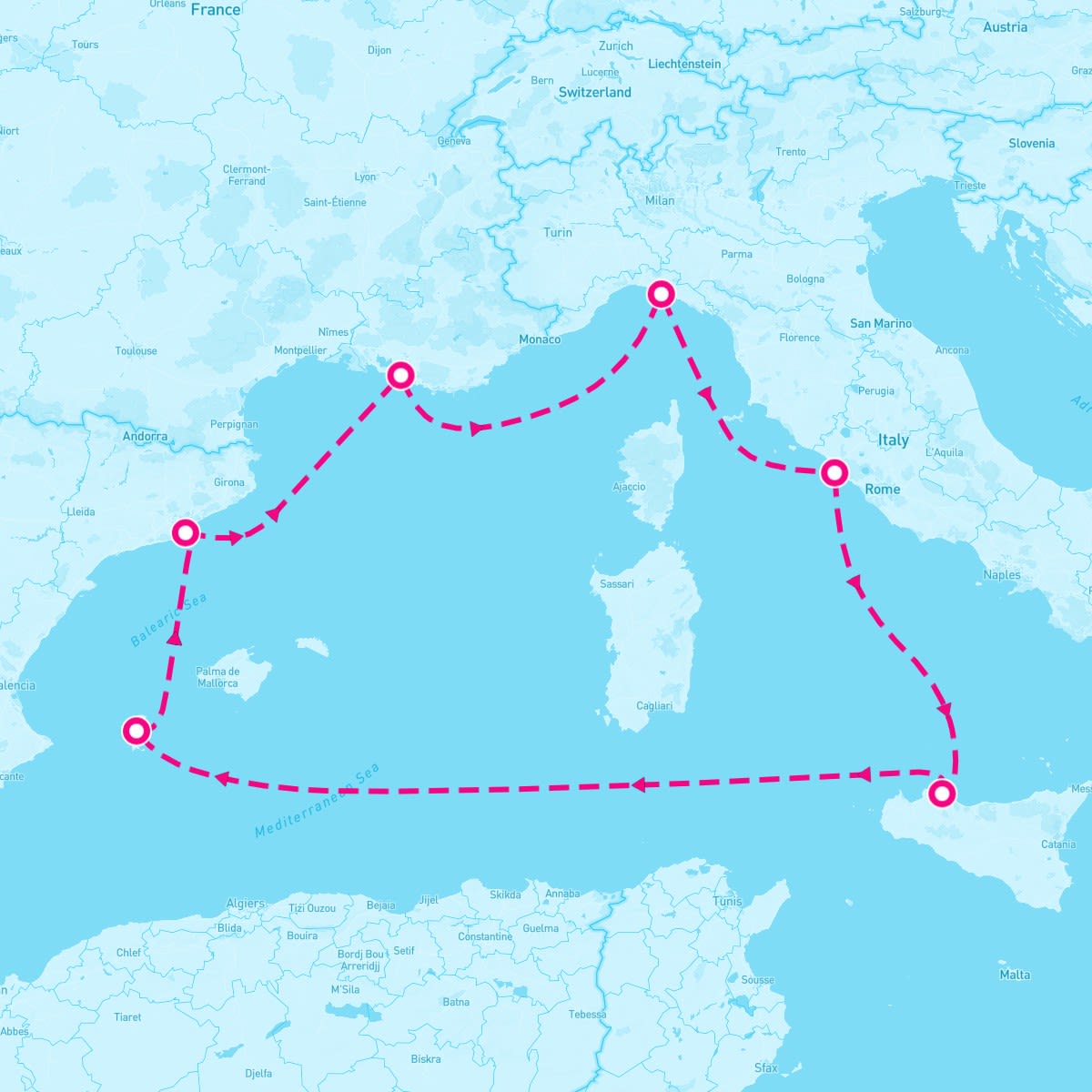 7 Night Western Mediterranean (Genoa Roundtrip)