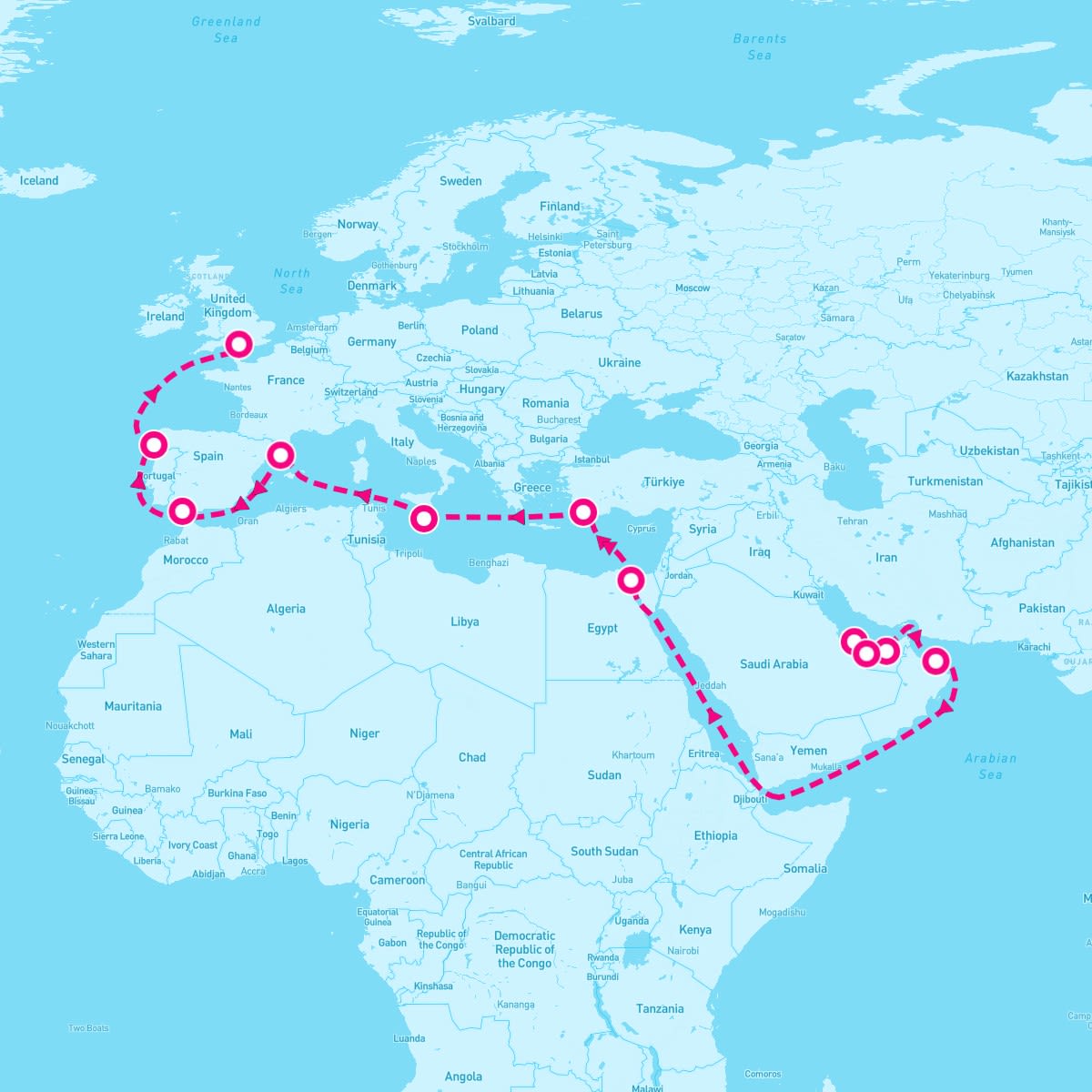 22 Night Msc Grand Voyages (Doha To Southampton)