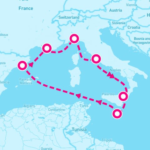 7 Night Western Mediterranean (Genoa Roundtrip)