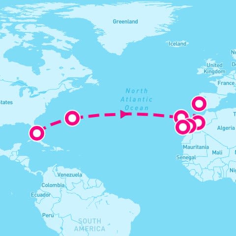 15 Night Eastern Atlantic Crossing (Miami To Lisbon)